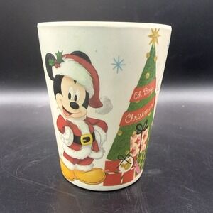 Vintage Mickey & Minnie Melamine Holiday Tumbler "Oh Boy"